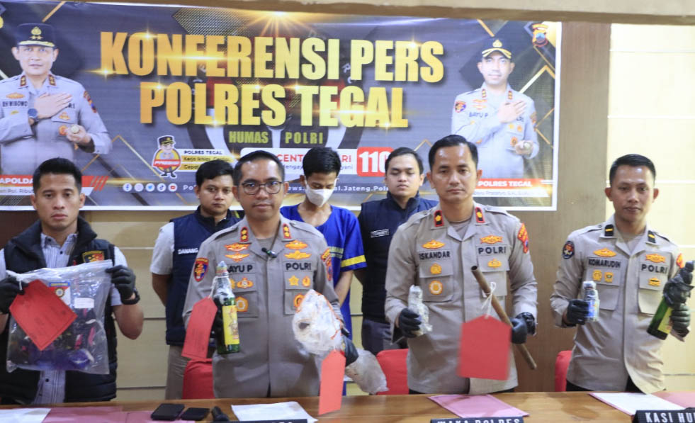 Pembawa Bom Moltov Rencana Aksi Demo di Tegal Terancam Penjara Seumur Hidup